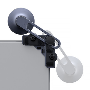 Magnetic car holder for the phone mounted on a display-gray