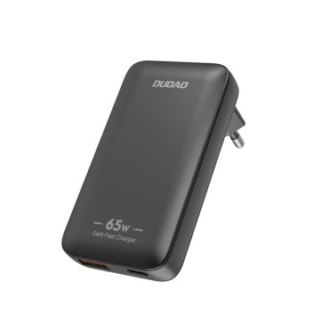 Nätverkslastare Ultra-Gan 65W USB-A USB-C PD EU / US - Svart
