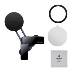 Magnetische autohouder voor de telefoon gemonteerd op een display - grijs