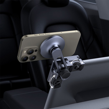 Porte-voiture magnétique pour le téléphone monté sur un écran - gris