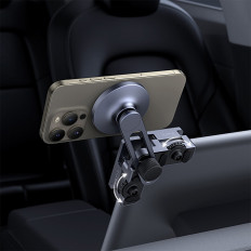 Magnetic car holder for the phone mounted on a display-gray