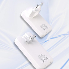 Traveller Loader Ultrathienka GAN 65W USB-A USB-C PD EU / US - Bela