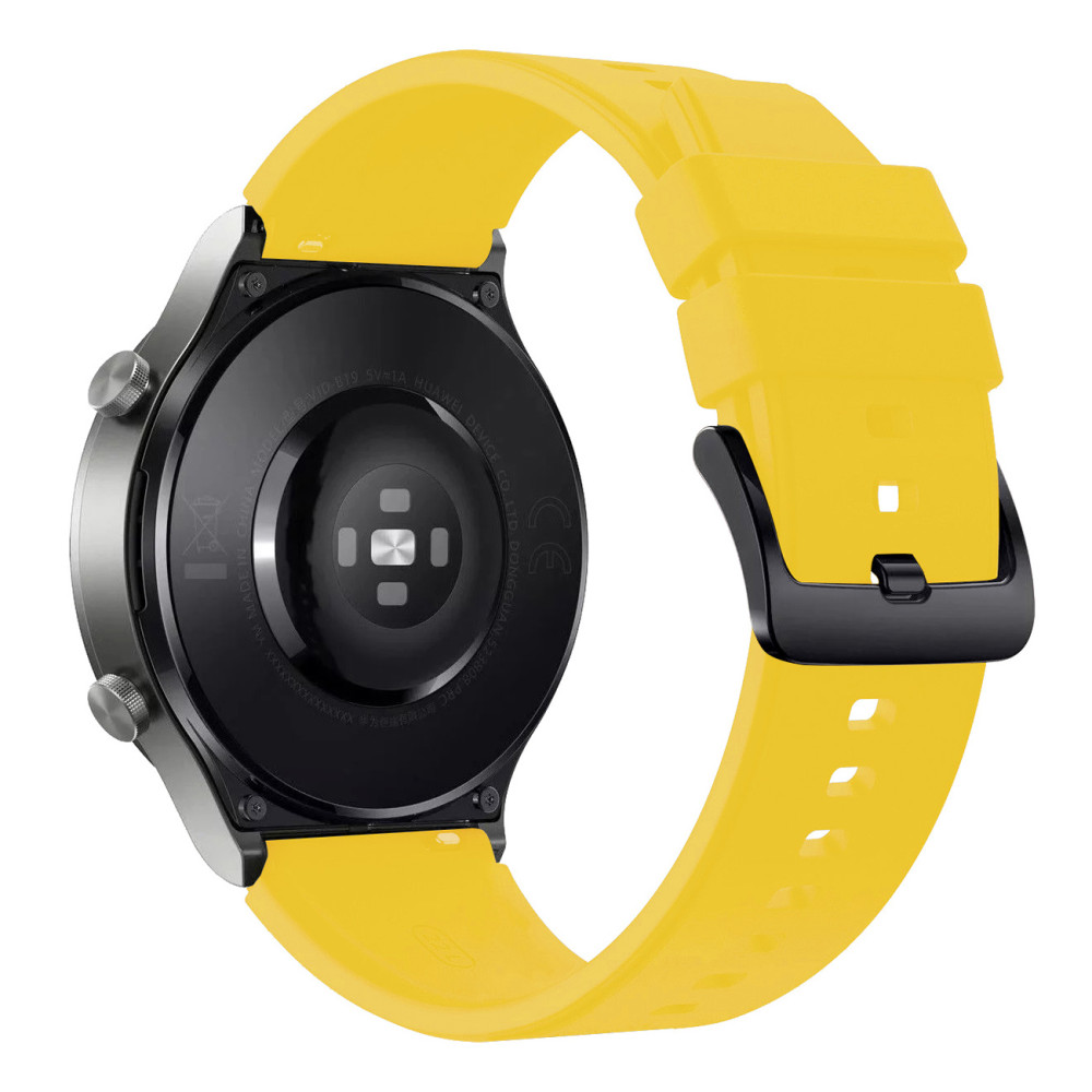 Strap en silicone pour Huawei Watch GT 2/3/4/2 PRO / 3 PRO / 4 PRO / GT 2E 46mm - Jaune