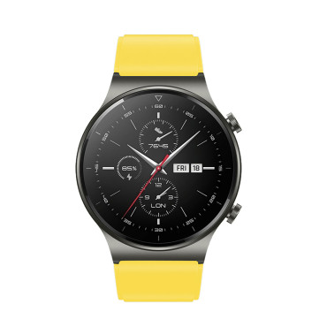 Silikonski trak za Huawei Watch GT 2/3/4/2 Pro / 3 Pro / 4 Pro / GT 2E 46mm - rumena