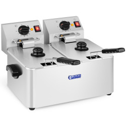 Dubbel elektrisk friterare med termostat Ego 2x4L