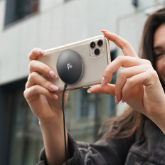 Panenzný magnetická nabíjačka QI2 pre 15W - čierna