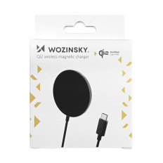 Virginous magnetni polnilnik QI2 za 15W - črna