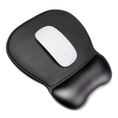 Ergonomisk musematte og Eco Gel Wristband Leather Big No-Slip - Svart