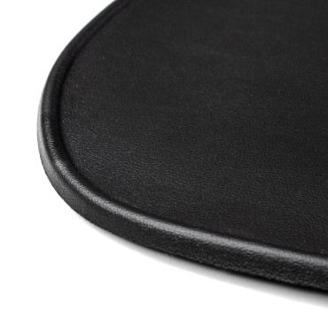 Ergonomisk musmatta och Eco Gel Wristband Läder Stor icke-slip - Svart