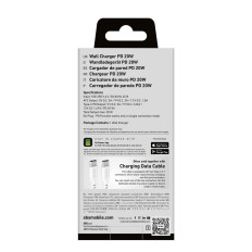 Entrega de energía USB-A USB-C 20W - Cargador de entrega blanco