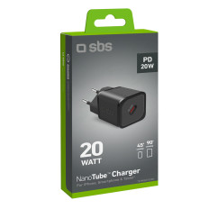 Jaudas piegāde Gan USB-C 20W Tīkla lādētājs - melns