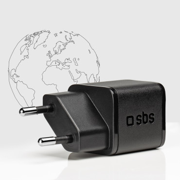 Dodávka výkonu GAN USB-C 20W Sieťová nabíjačka - čierna