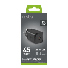 Entrega de energia GAN USB-C 45W - Preto