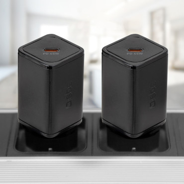 Entrega de energia GAN USB-C 45W - Preto