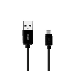 Kabel USB-A-kabel - USB-C 1M - Sort