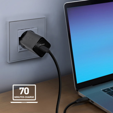 Entrega de energia GAN USB-C 45W - Preto