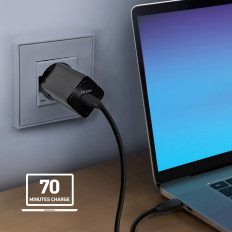 Entrega de energia GAN USB-C 45W - Preto