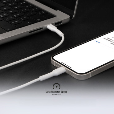 Kabel USB-C PD 25W 1 m - Vit