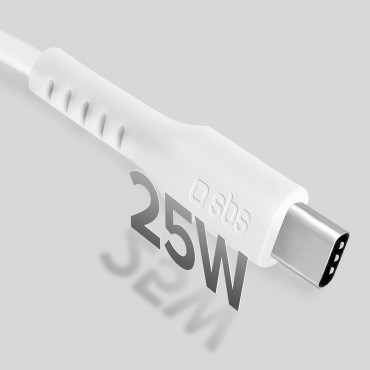 Καλώδιο USB-C PD 25W 1 m - λευκό