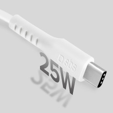 Kabel USB-C PD 25W 1 m - Vit