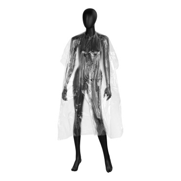 Kertakäyttöinen kampaajan/parturin viitta 120x150 cm 100 kpl — käytössä