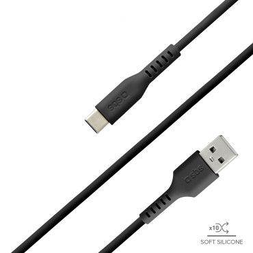 Kabeļu USB-a kabelis - USB-C 1.5m - melns