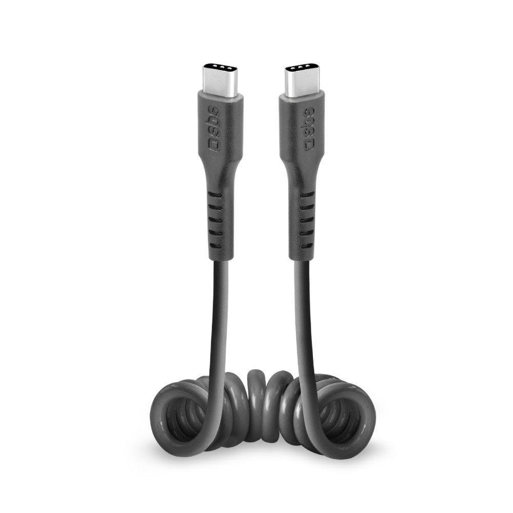 Cable Spiral Cable USB-C 0.5m - black