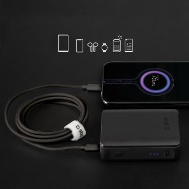 Kabeļu vads USB-C 60W 1.5m - melns