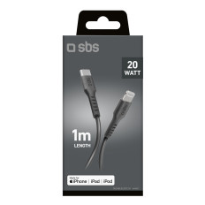 Kabel USB-C-kabel - iPhone Lightning 1M - Sort