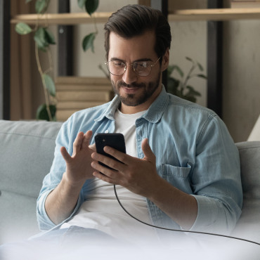 Kabeļu vads USB-C 60W 1.5m - melns
