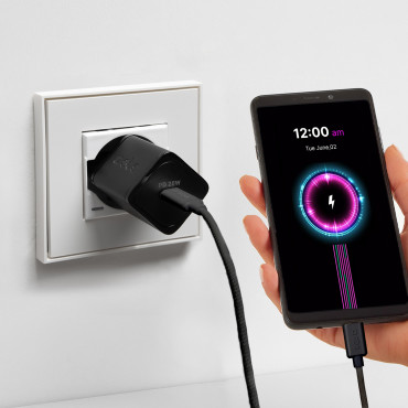 Kabeļu vads USB-C 60W 1.5m - melns