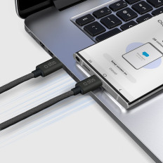 Kabeļu vads USB-C 60W 1.5m - melns