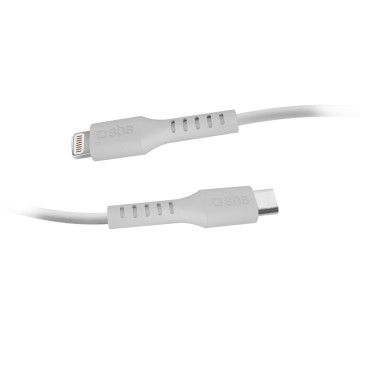 Kabelkabel med MFI-sertifikat USB-C - iPhone Lightning 1M - Hvit