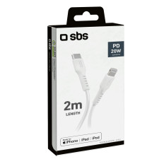 Kabel USB-C-kabel - iPhone Lightning 2M - Vit