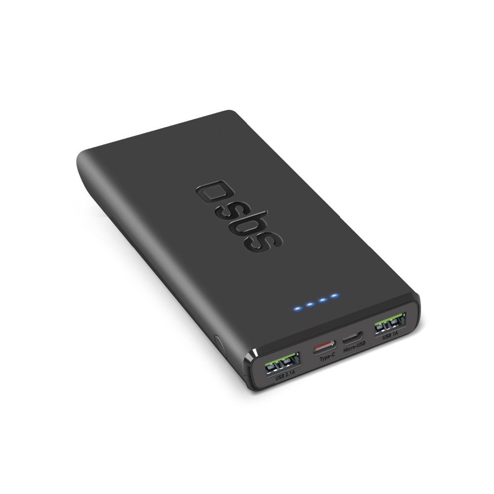 Powerbank 10000 mAh Power Delivery 20w - fekete