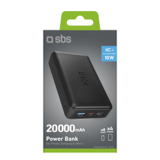 Powerbank 20000 MAH USB-A USB-C - Preto