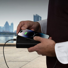 Powerbank 20000 mAh USB-A USB-C - Svart