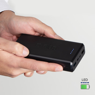 Powerbank 20000 mAh USB-A USB-C - Svart
