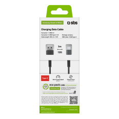 Kabel USB-kabel - USB-C 3M - črna