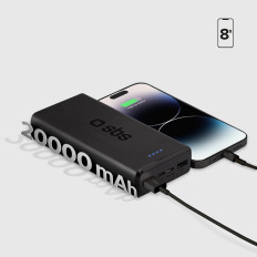 Powerbank 20000 mAh USB-A USB-C - Svart