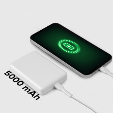 PowerBank 5000 Mah USB-C kompatibilný s Magsafe - White