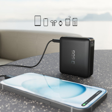 PowerBank 10000 mAh Power Piegāde - melns