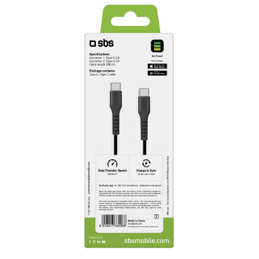 Kabel USB-C kabel - USB-C 3M - črna