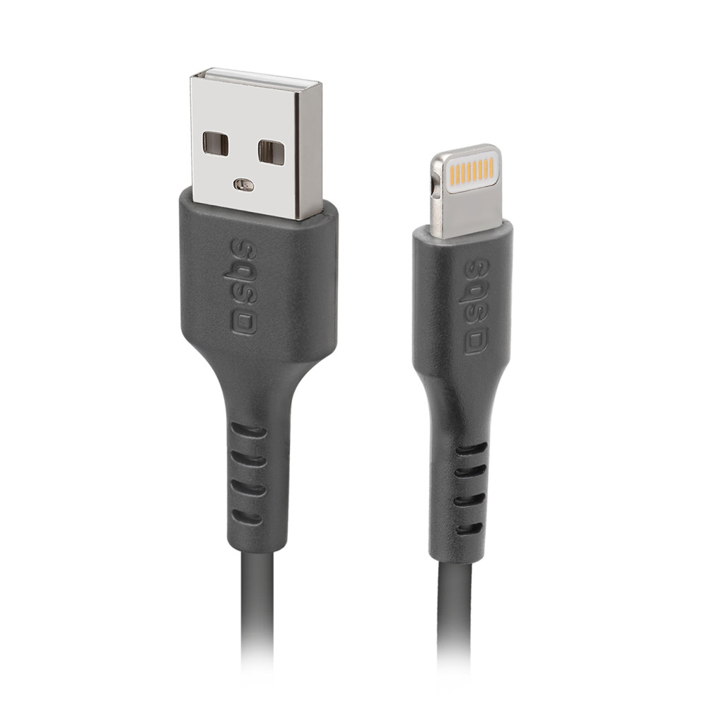 Kabeļu kabelis ar MFI sertifikātu USB-A - IPHONE LIGHTING 1M - melns