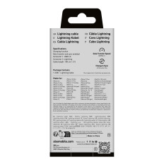 Kabeļu kabelis ar MFI sertifikātu USB-A - IPHONE LIGHTING 1M - melns