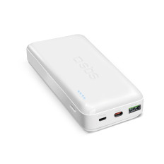 PowerBank 20000 MAH PD MICROUSB USB-C USB-A 20W - Blanco