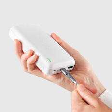 PowerBank 20000 MAH PD MICROUSB USB-C USB-A 20W - Blanco