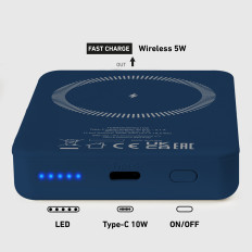 PowerBank 5000 Mah Magsafe - BLUE