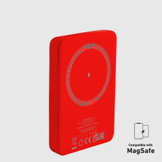 Powerbank 5000 mah magsafe - röd