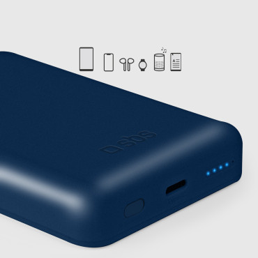 Powerbank 5000 mAh MAGSAFE - Blau